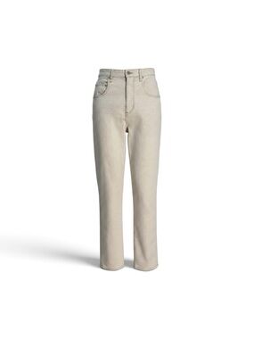 Straight Leg Jeans in Light Beige